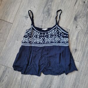 Sim & Sam Camisole Tank Top Navy & White {Small}